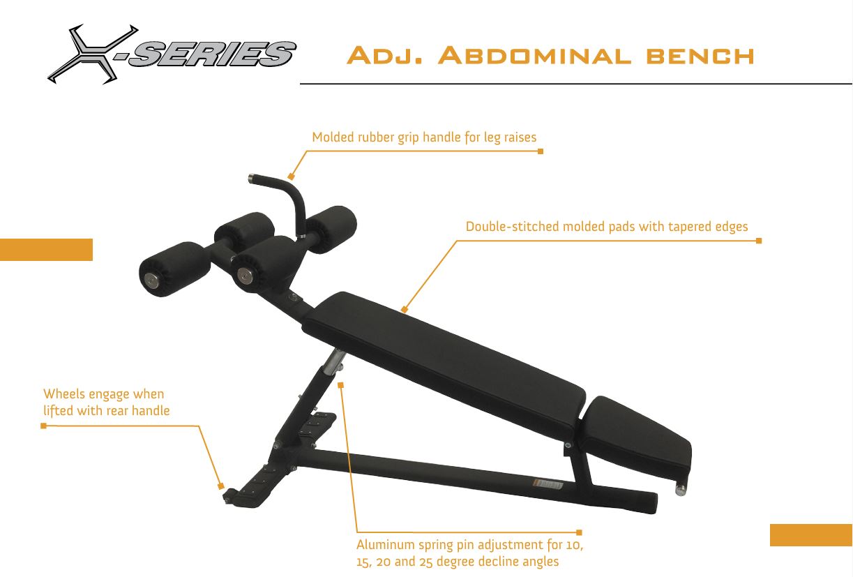 Adjustable Abdominal Bench (Commercial Grade)(Torque Fitness)