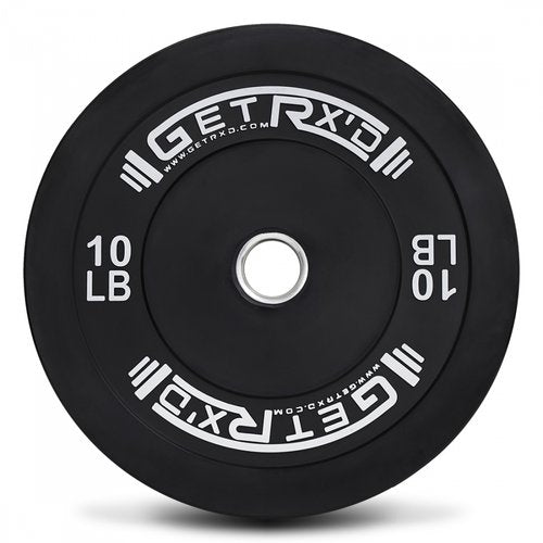 Black Premium Bumper Plates 2.0 w/ color lettering (Get RX'D)