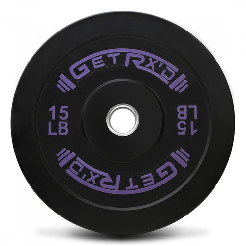 Black Premium Bumper Plates 2.0 w/ color lettering (Get RX'D)