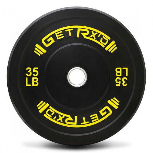 Black Premium Bumper Plates 2.0 w/ color lettering (Get RX'D)