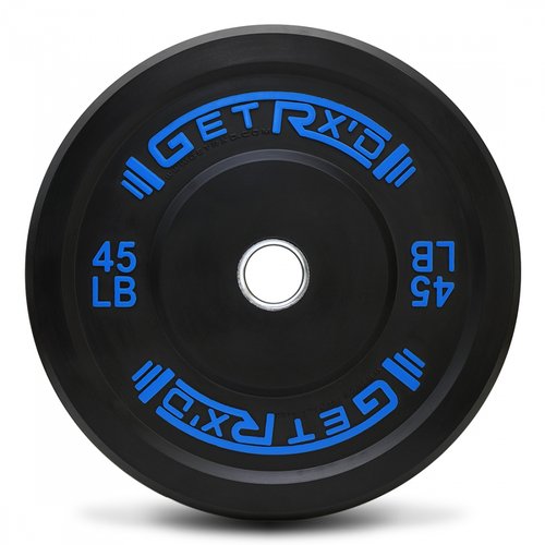 Black Premium Bumper Plates 2.0 w/ color lettering (Get RX'D)