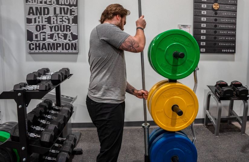 Olympic Plate Tree + Barbell Storage (Torque Fitness)