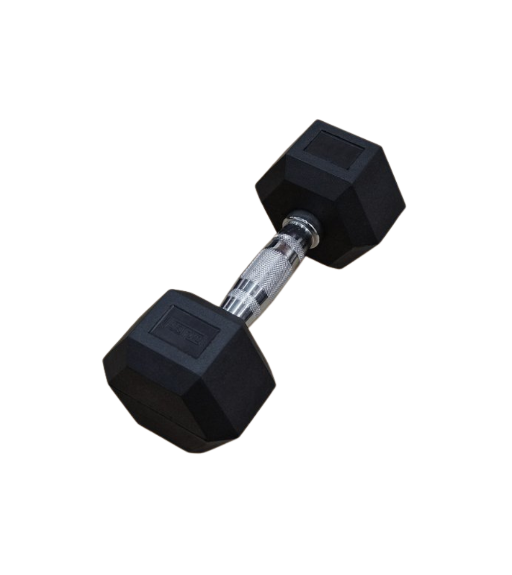 Rubber Hex Dumbbells (Get RX'D) (Pairs)