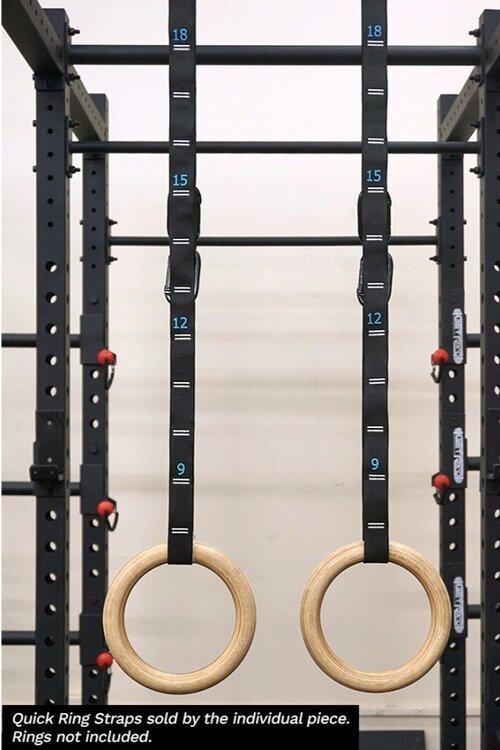 Wood Rings with Quick Gym Ring Straps (Pair) (Get RX'D)