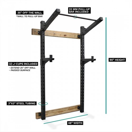 Titan Slim Rack Wall-Mount Squat/Pull-Up Rack (Get RX'D)